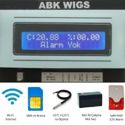 WIGS 5301 Wi-Fi, SMS, Arama, Dijital Sıcaklık Alarm Cihazı