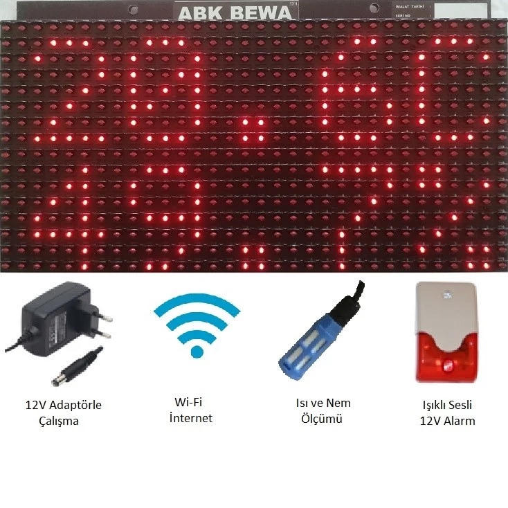 ABK-BEWA 5200 Wi-Fi Erişimli Çok Fonksiyonlu Dijital Sıcaklık-Nem Göstergesi
